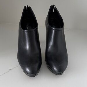 Franco Sarto Black Leather Ankle Booties